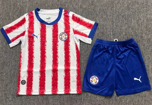Camisa Casa do Paraguai 2026 1:1 Qualidade Tailandesa Tamanho Infantil