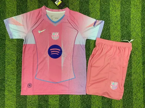 2025/2026 Barcelona Sonderedition Pink Fußballtrikot 1:1 Thai-Qualität Kindergröße