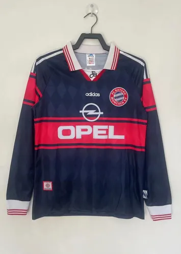 Camisa de Futebol Retro 1997/1999 Bayern Munich Casa Manga Longa Qualidade Tailandesa