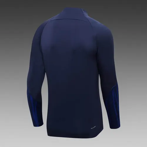 2022 Frankreich Half-Pull Trainingsanzug Königsblau Fußballtrikot-Set — view 4