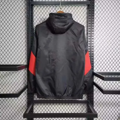 2023/2024 AC Milan Jersey Windbreaker Black-red — view 2