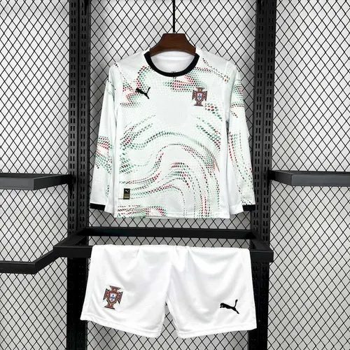 2025/2026 長袖 ポルトガル アウェイ サッカージャージ タイ品質 キッズサイズ