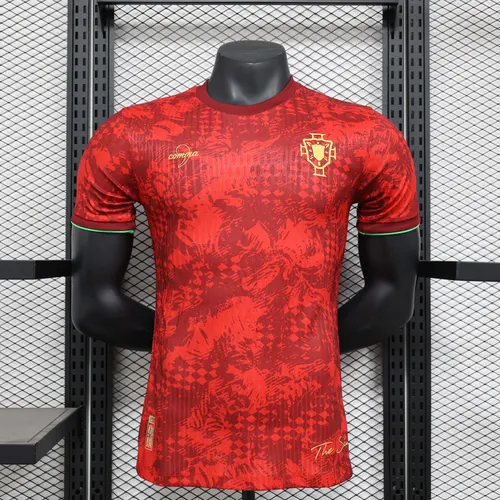 2024 Versão Jogador Portugal Edição Especial Vermelha Camisa de Futebol AAA qualidade fã