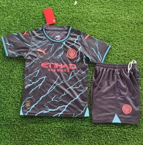 2023/2024 Manchester City Third Away Football Shirt AAA fan-grade Kids Size