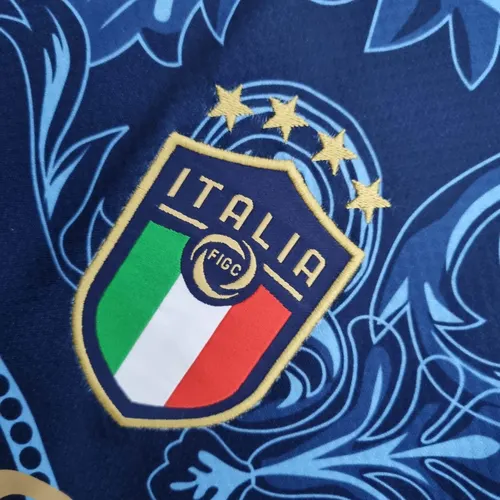 2022 Italy Commemorative Edition Blue Soccer Shirt — view 5