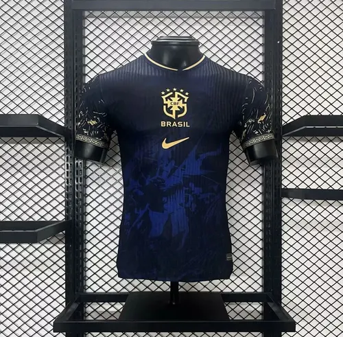 2024-2025 Spielerversion Brasilien Blau Sonderedition Trikot AAA fan-gradät