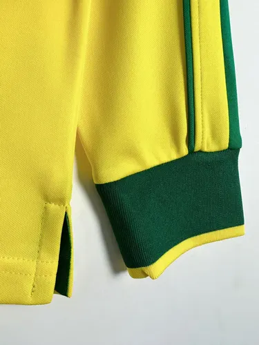 1998 Retro Long Sleeve Brazil Soccer Jersey Home AAA fan-grade — view 6
