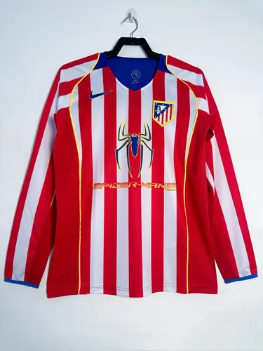 2004/2005 Retro Long sleeve Atletico Madrid Home Soccer Jersey AAA fan-grade