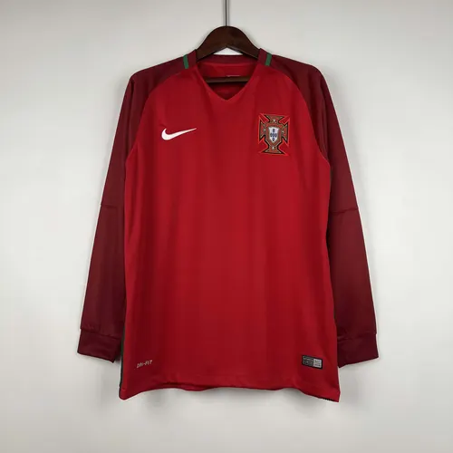 2016 Retro Long Sleeve Portugal Home Football Shirt 1:1 Thai Quality