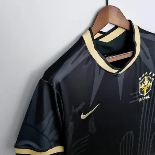 2022 Brazil Special Edition Black Soccer Jersey — view 6