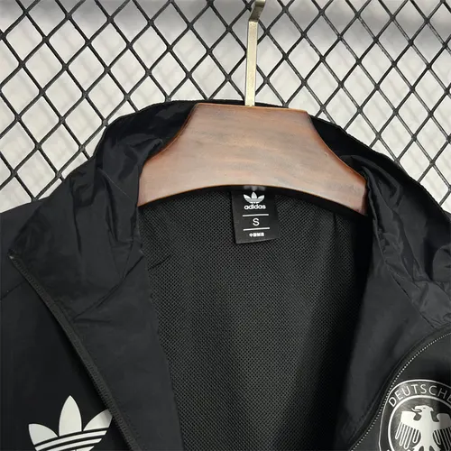 Jaqueta Corta-Vento Alemanha 2024-2025 Camisa de Futebol Preta — view 6