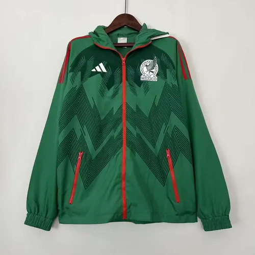 2022 Corta-Vento do México Verde Camisa de Futebol AAA grau de fã — view 1