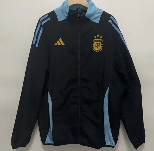 2024 Argentina Windbreaker Black Soccer Jersey AAA fan-grade — view 1