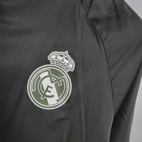 Coupe-vent maillot Real Madrid 2021 Noir (Bordure Blanc Rouge) — view 5