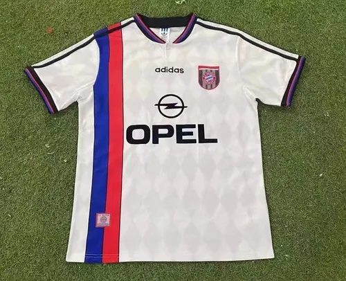 1995/1996 Retro Bayern Munich Uniforme Visitante Jersey Futebol Qualidade Tailandesa