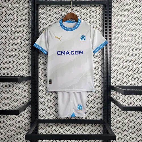 2023/2024 Olympique de Marseille Home Football Shirt AAA fan-grade Kids Size