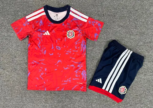 Camisa de Futebol Casa Seleção Costa Rica 2026 Qualidade Tailandesa Tamanho Infantil