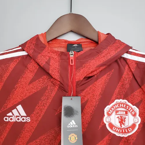 2021/2022 Manchester United Jersey Windbreaker Red — view 3