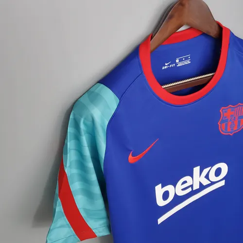 Camiseta de Entrenamiento de Barcelona 2021/2022 Azul y Verde — view 6