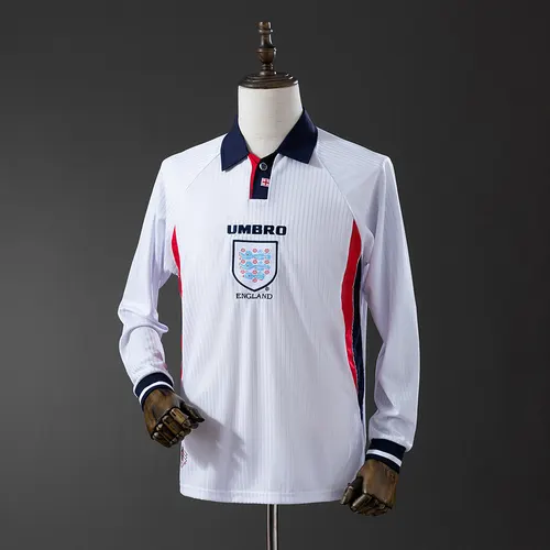 1998 Retro England Home Long Sleeve Jersey AAA fan-grade