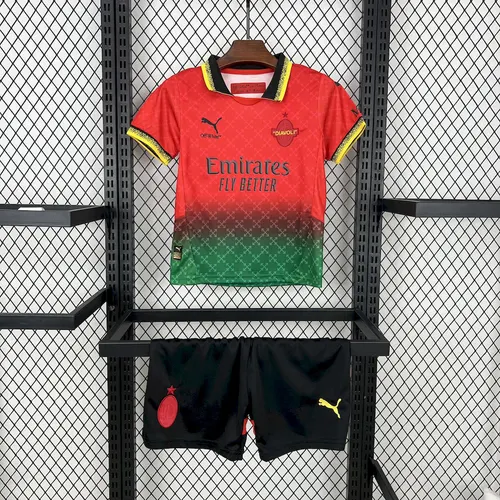 2025/2026 AC Milan Édition conjointe Maillot de football Qualité thaïlandaise Taille enfant