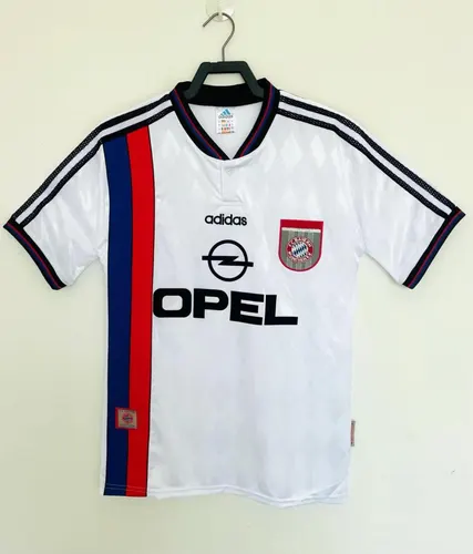 1997/1998 Retro Bayern Munich Uniforme Visitante Jersey Futebol Qualidade Tailandesa