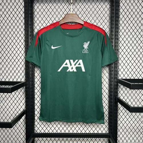 2024/2025 Liverpool Pre-match Training Dark Green Jersey AAA fan-grade