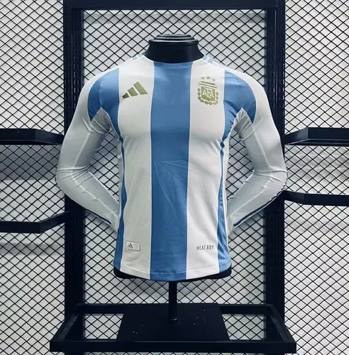 2024-2025 Player Version Argentina Home Long Sleeves Jersey