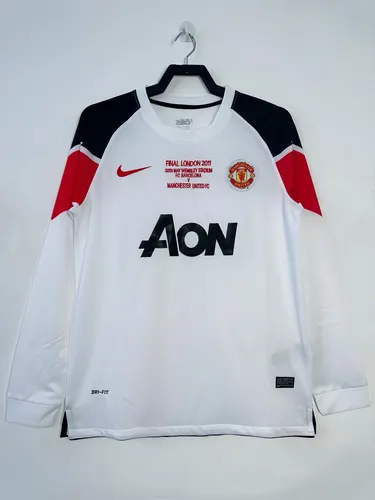 2010/2011 Retro Manchester United Long sleeves Away Football Shirt AAA fan-grade