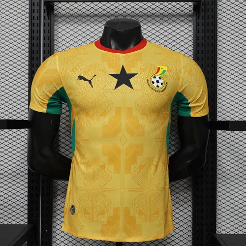 Camisa de Futebol Fora Seleção Nacional Gana 2026 Versão Jogador AAA qualidade fã