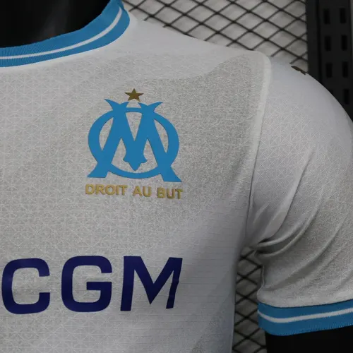 2023/2024 Player Version Olympique de Marseille Home Football Jersey — view 3