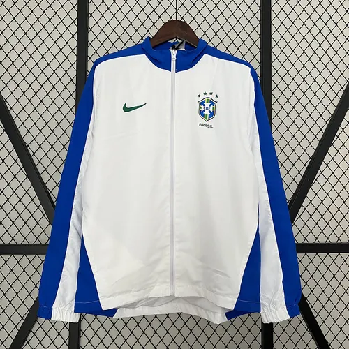 2024 Brazil National Team Windbreaker White And Blue — view 1