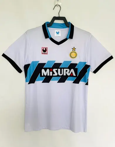 1990-1991 Maillot Extérieur Rétro Inter Milan Qualité Thaï