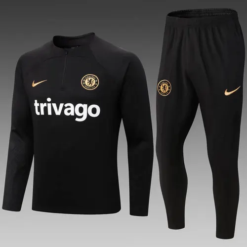 2022/2023 Chelsea Half-Pull Training Suit Black Football Shirt AAA fan-grade Set
