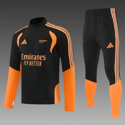 2026/2027 Arsenal Half-Pull Trainingsanzug Orange Schwarz Fußballtrikot 1:1 Thai-Qualität