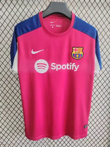 Camiseta de fútbol de entrenamiento rosa del Barcelona 2025/2026 calidad tailandesa