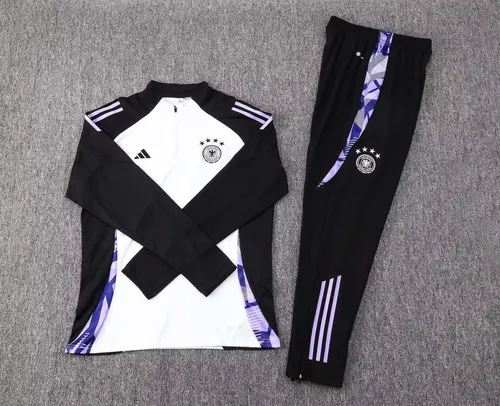 2024-2025 Germany Half-Pull Training Suit White Jersey Set — view 3