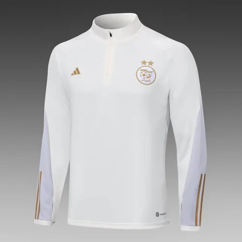 2022 Algeria National Team Half-Pull Training Suit White Shirt Set — view 3