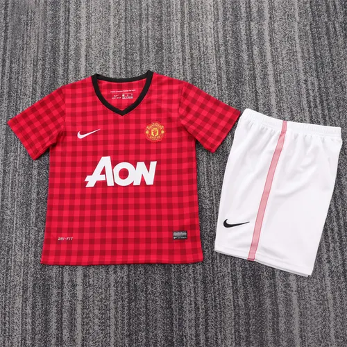 2012/2013 Retro Manchester United Home Football Shirt AAA fan-grade Kids Size