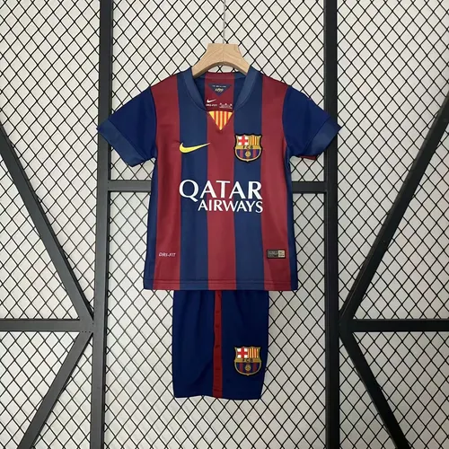 2014/2015 レトロ Barcelona ホーム フットボールシャツ タイクオリティ キッズサイズ