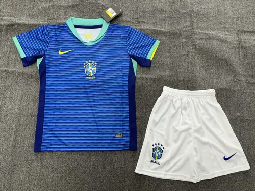 2024 Brazil Away Football Shirt AAA fan-grade Kids Size