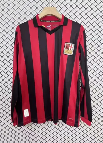 Camiseta de Fútbol Edición Aniversario Manga Larga 2024/2025 AC Milan Calidad Tailandesa