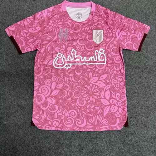 2025/2026 Ropa de Entrenamiento Rosa Palestina Camiseta de Fútbol Calidad Tailandesa