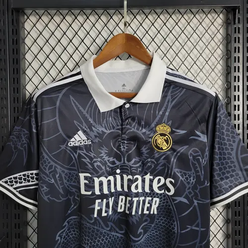 2023/2024 Real Madrid 차이니즈 드래곤 블랙 축구 셔츠 — view 4