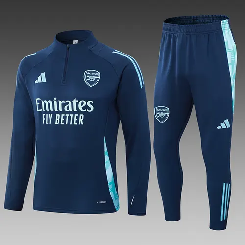 2024/2025 Arsenal Half-Pull Training Suit Royal Blue Football Shirt AAA fan-grade Set