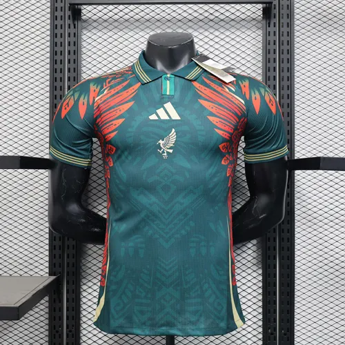 2025 プレイヤーバージョン メキシコ代表 スペシャルエディション グリーン サッカーシャツ AAA ファングレード