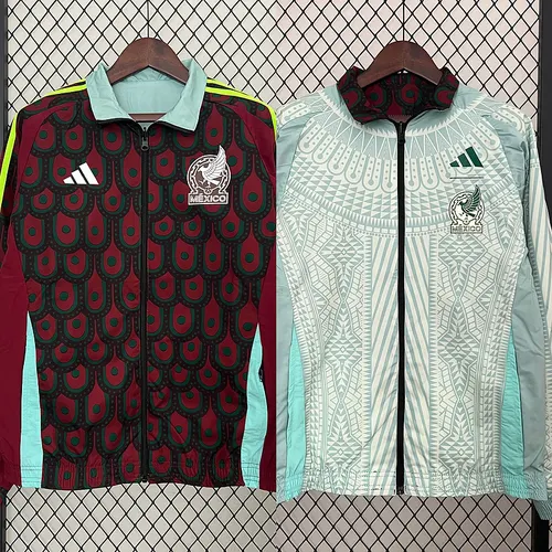 2024 Mexico Reversible Windbreake (red-green)Soccer Jersey AAA fan-grade