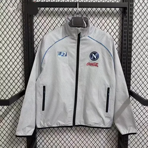 2025/2026 Napoli Windbreaker Grey Football Jersey 1:1 Thai Quality