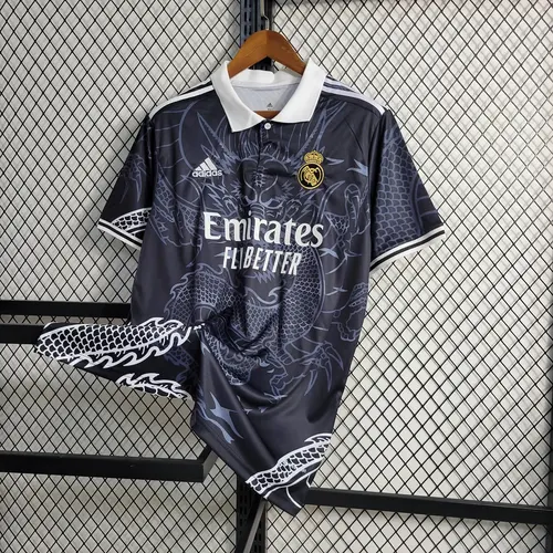 2023/2024 Real Madrid 차이니즈 드래곤 블랙 축구 셔츠 — view 6