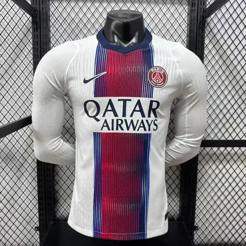 2026/2027 Long Sleeve Player Version Paris Saint-Germain Away Football Shirt 1:1 Thai Quality